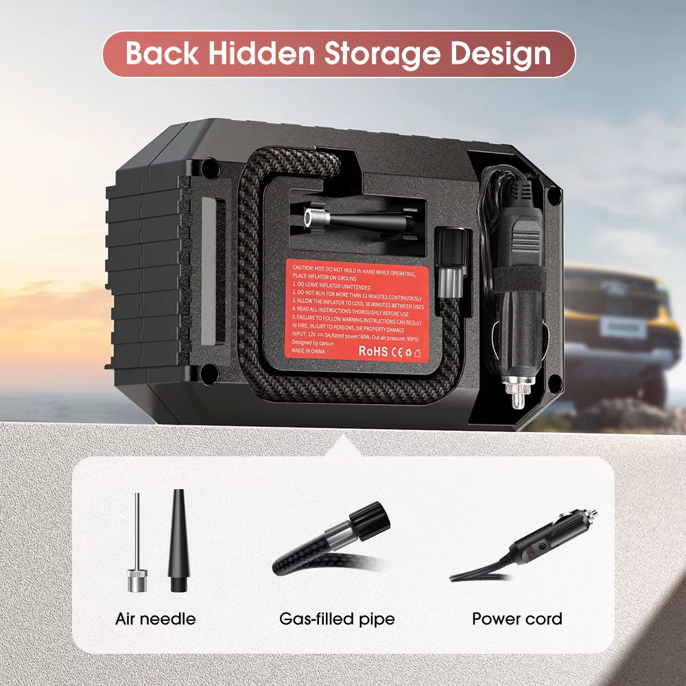 Mini Air Pump Tire Inflator Car Electric Mini 20L/Min Portable Air Compressor for Car Motorcycles Bicycle Inflatable