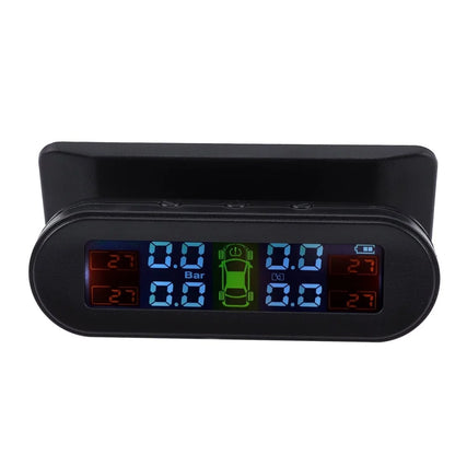 Temperature Warning Fuel save Tire Pressure Monitoring System Solar TPMS with 4 External Sensors Car Tyre Pressure Monitor